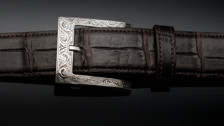  Hollywood 1 1/2&quot; Engraved, Code: E81C Sterling Silver