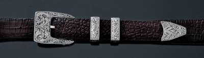 EF44 1&quot; 4 piece  fine engraved buckle