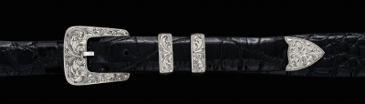 EF48 1&quot; fine engraved 4 pc buckle