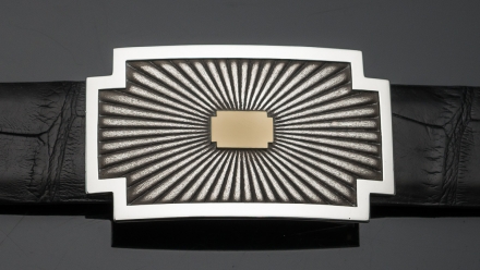 Eclipse 1 1/2&quot; with Turquoise Rectangle inlay, Code: BR-05RT