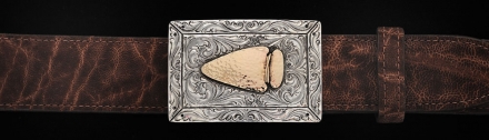 Arrowhead Engraved w/14k gold overlay