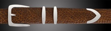 B60 4 piece Denver buckle on Cognac Bison